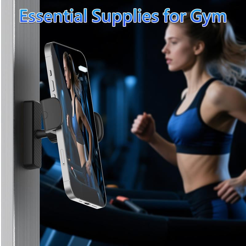 Magnetic Phone Holder for Gym - 360° Adjustable, Strong Portable Magnet Phone Mount for Workout Recording, Fitness Accessories Essentials, Compatible with Andriod Phone and Iphone 16/15/14/13/12, Perfect Gift for Men & Women